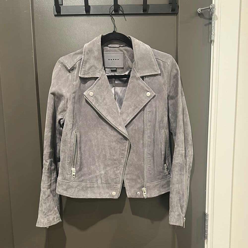 BLANKNYC Gray Suede Women's Jacket